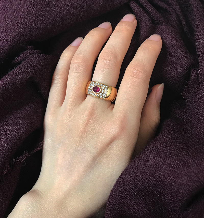 ブシュロン　ダイヤ　ルビーネックレス 大粒 一粒 天然 ルビー 4.0ct UP ＆ ダイヤ ネックレス pt900